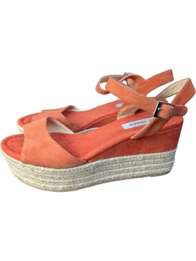 Steve Madden Kianna Suede Espadrille Platform Wedge Sandals Size 9 Boho Festival